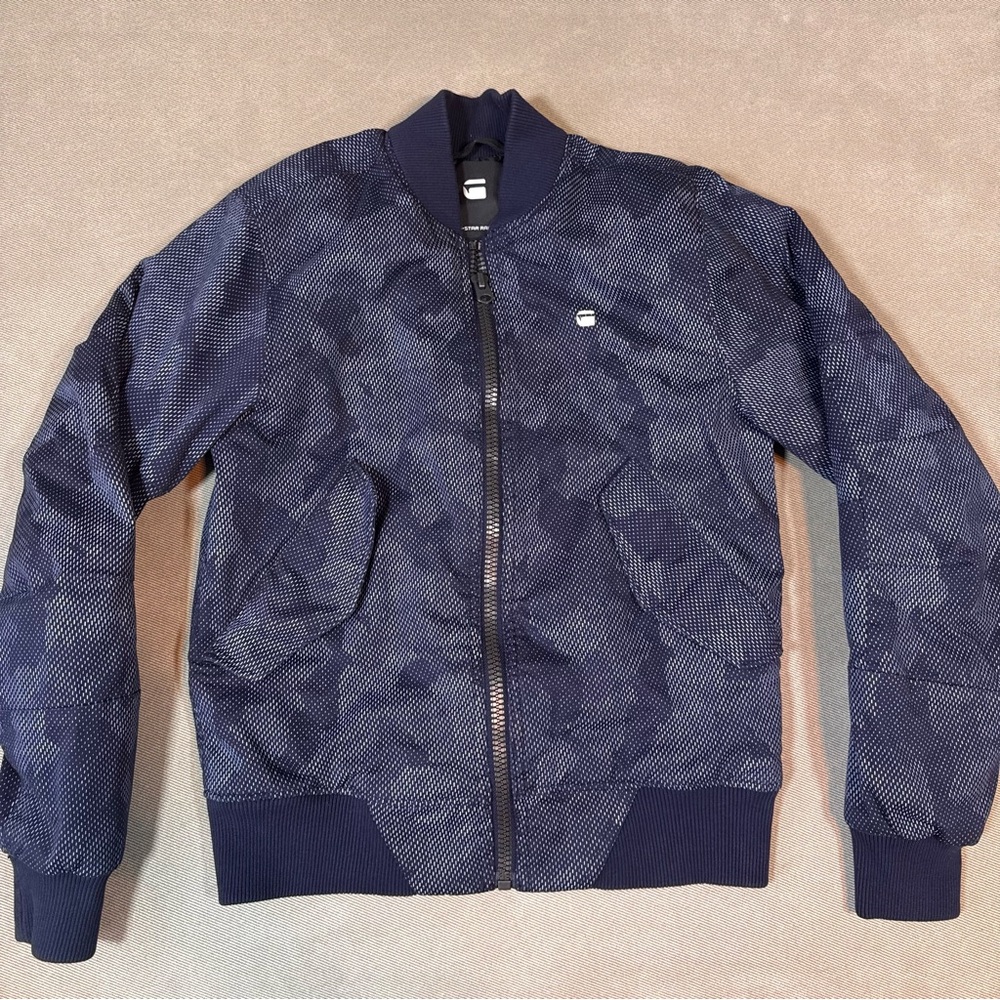 G-STAR RAW BOMBER JACKET RACKAM PIXELATED CAMO PRINT MEN’S SMALL